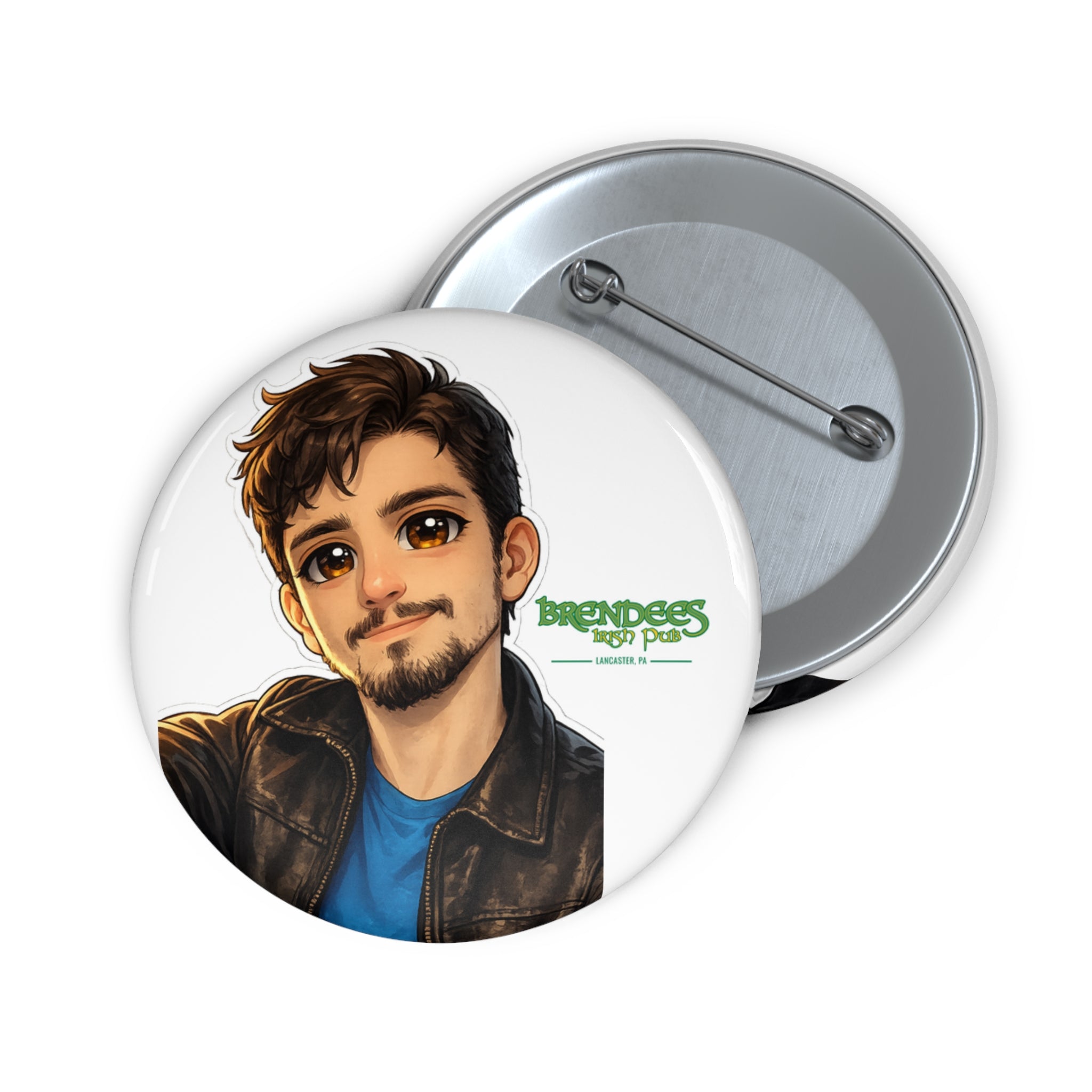 Pin Button — Custom Illustrated Portrait Button Pin
