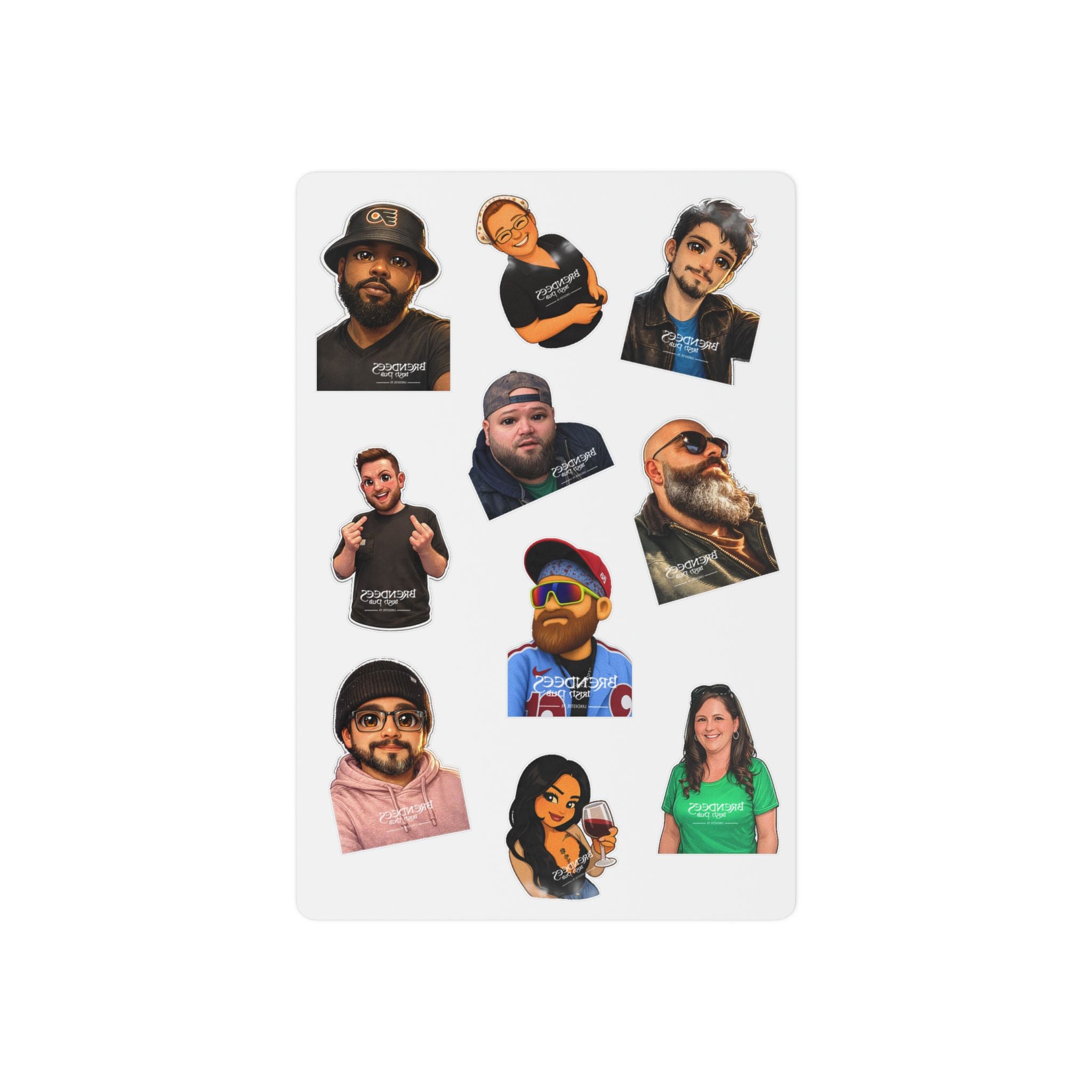 Temporary Tattoos — Brendees Irish Pub Staff Emojis