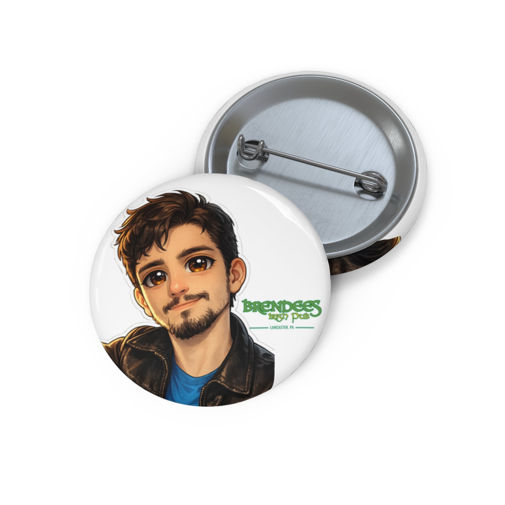 Pin Button — Custom Illustrated Portrait Button Pin